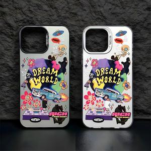 เทรนด์ลมสำหรับ iPhone16promaxกรณีโทรศัพท์มือถือ iPhone15ความคิดสร้างสรรค์14 ใหม่ 13 พรีเมี่ยมสีเงิน 12/11 ป้องกันการตก XSMax ชายและหญิง 8Plus ความเรียบง่าย xs / xr กรณีป้องกัน