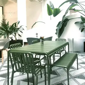Modern Outdoor Courtyard Leisure Tables And Chairs Nordic Simple Wrought Iron Outdoor Garden Table And Chair Set Combination