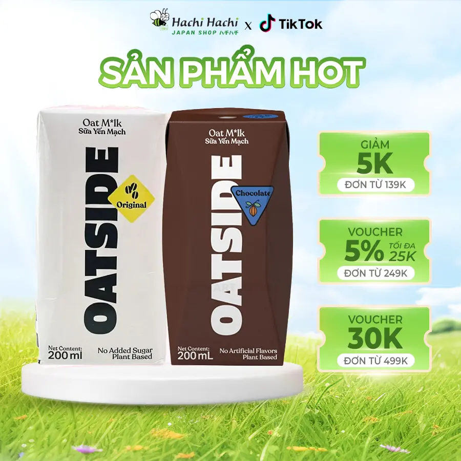Sữa yến mạch vị nguyên bản Oatside Blend Barista/ Socola 200 ml - Hachi Hachi Japan Shop
