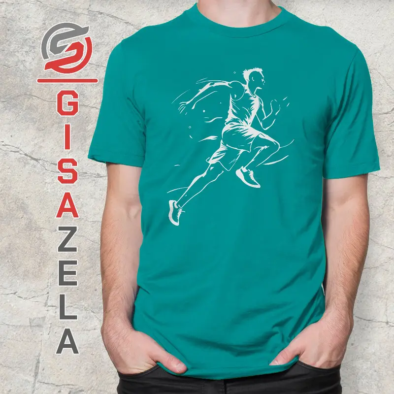 GISAZELA Kaos Distro Cowok Hobi Running Tebal Cotton Combed 24s Keren Dewasa 1