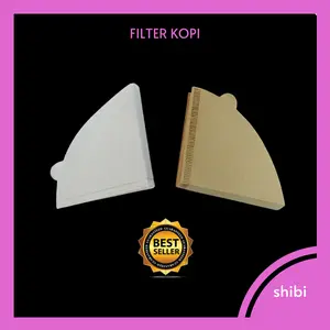 100 PCS KERTAS FILTER COFFEE KOPI V60 PUTIH DAN COKLAT BEST SELLER