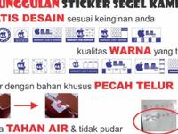 Gambar Stiker segel Garansi 1warna dg cutting (bahan pecah telur) dari Samurai Printing Spesialis Stiker Segel Garansi Bahan Pecah Telur Kab. Tegal 3 Tokopedia