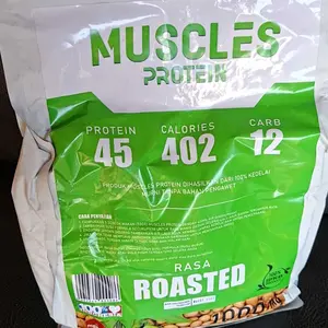 Muscles protein Whey Protein Bubuk Kedelai Murni 1000 Gram
