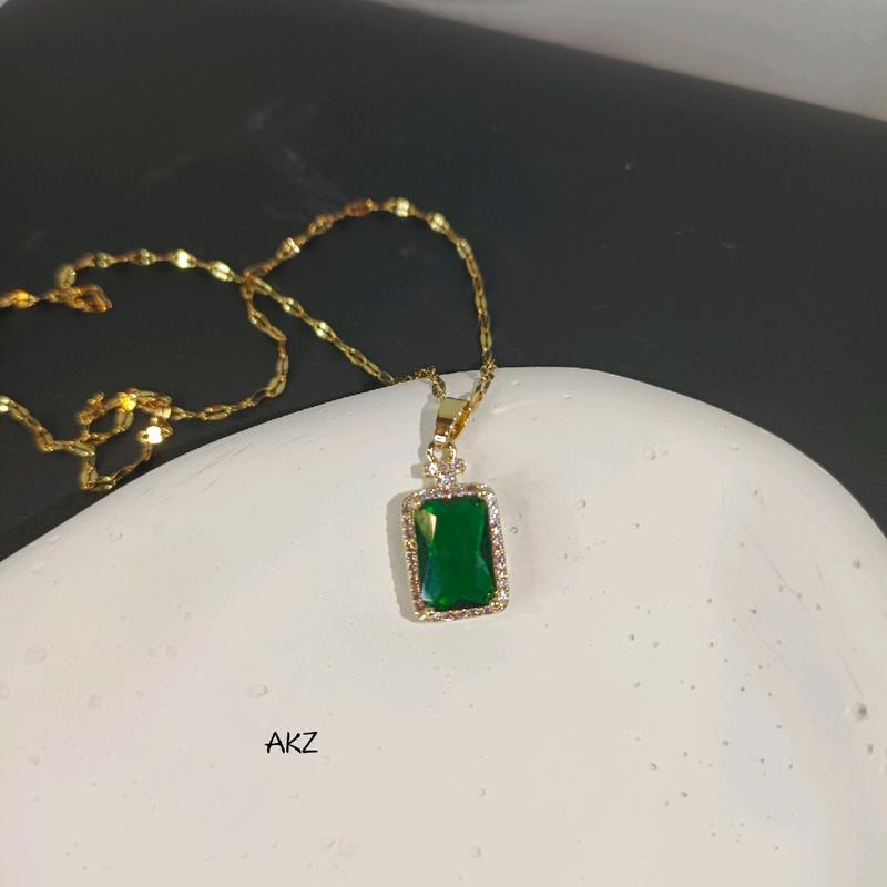 Ak Zior - Urasha - Kalung Wanita Lapis Emas Anti Karat Fashion Elegan Mewah Perhiasan Bagus 0