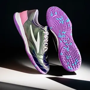 Sepatu Futsal Original Zevma Panthera Pro.2 Chameleon White Purple IC