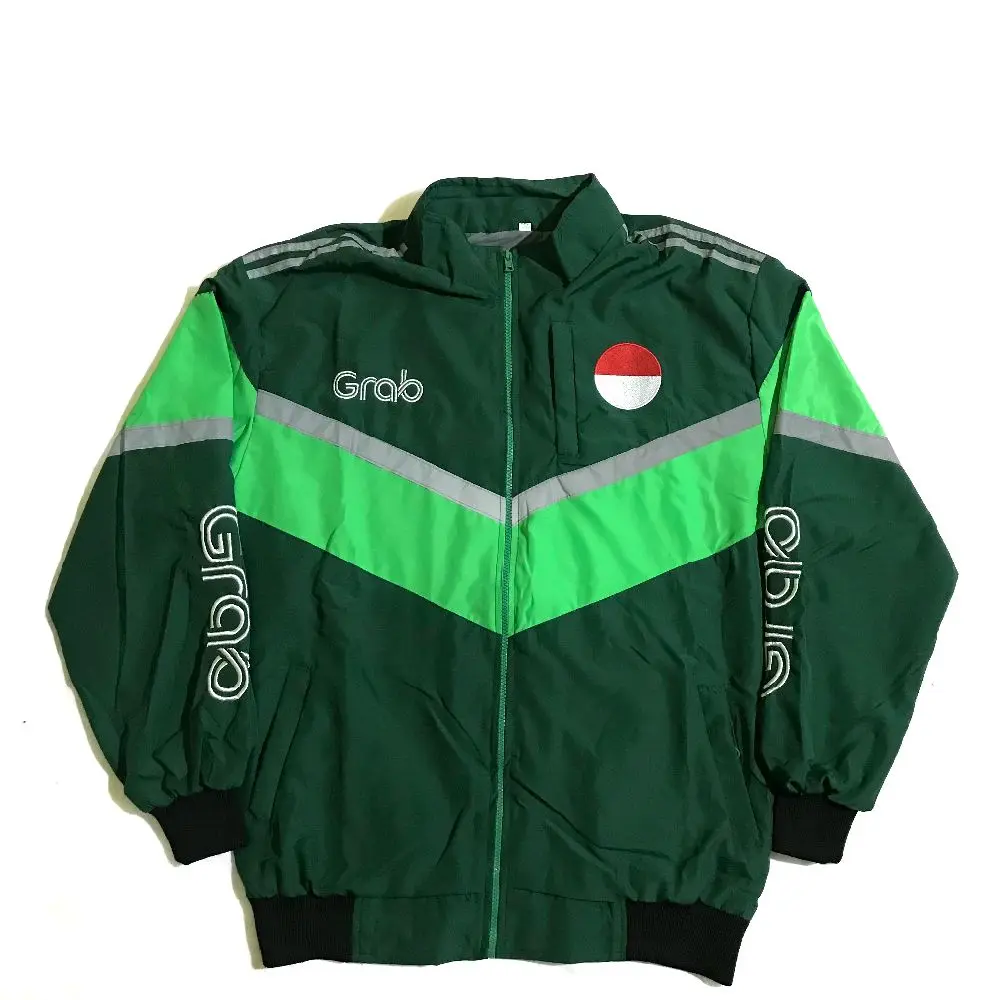 Jaket  bomber Casual driver model terbaru Thailand waffle unsiex Logo Bordir gunung