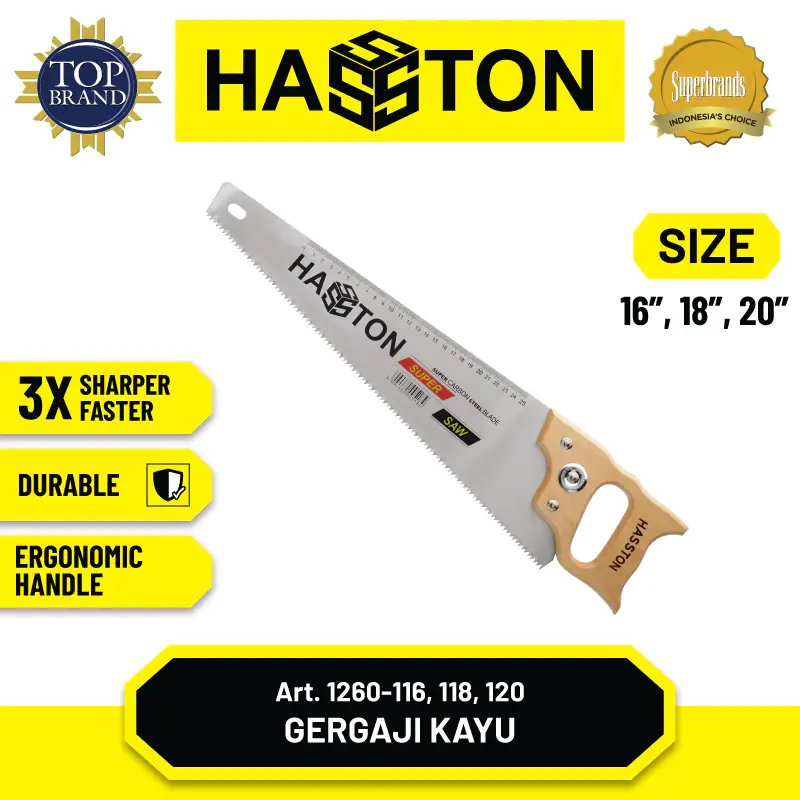 Gergaji Kayu Hasston Tajam, Awet, dan Nyaman Digunakan