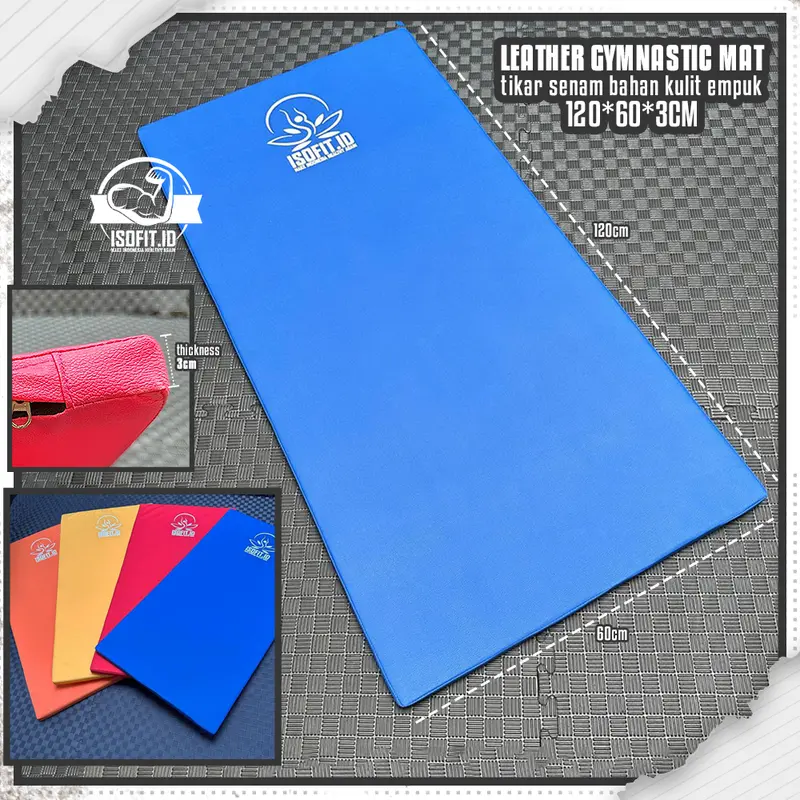 Isofit Leather Gymnastic Mat 120x60x3CM / Tikar Senam Bahan Kulit Empuk 0