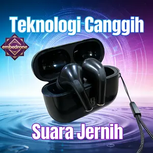 embedrone 2026 NEW PHANTOM TWS Bluetooth Earpods Awet Android, Baterai Tahan Lama, Desain Uji 1000+ Orang, Peredam Bising Cerdas, Stereo 3D