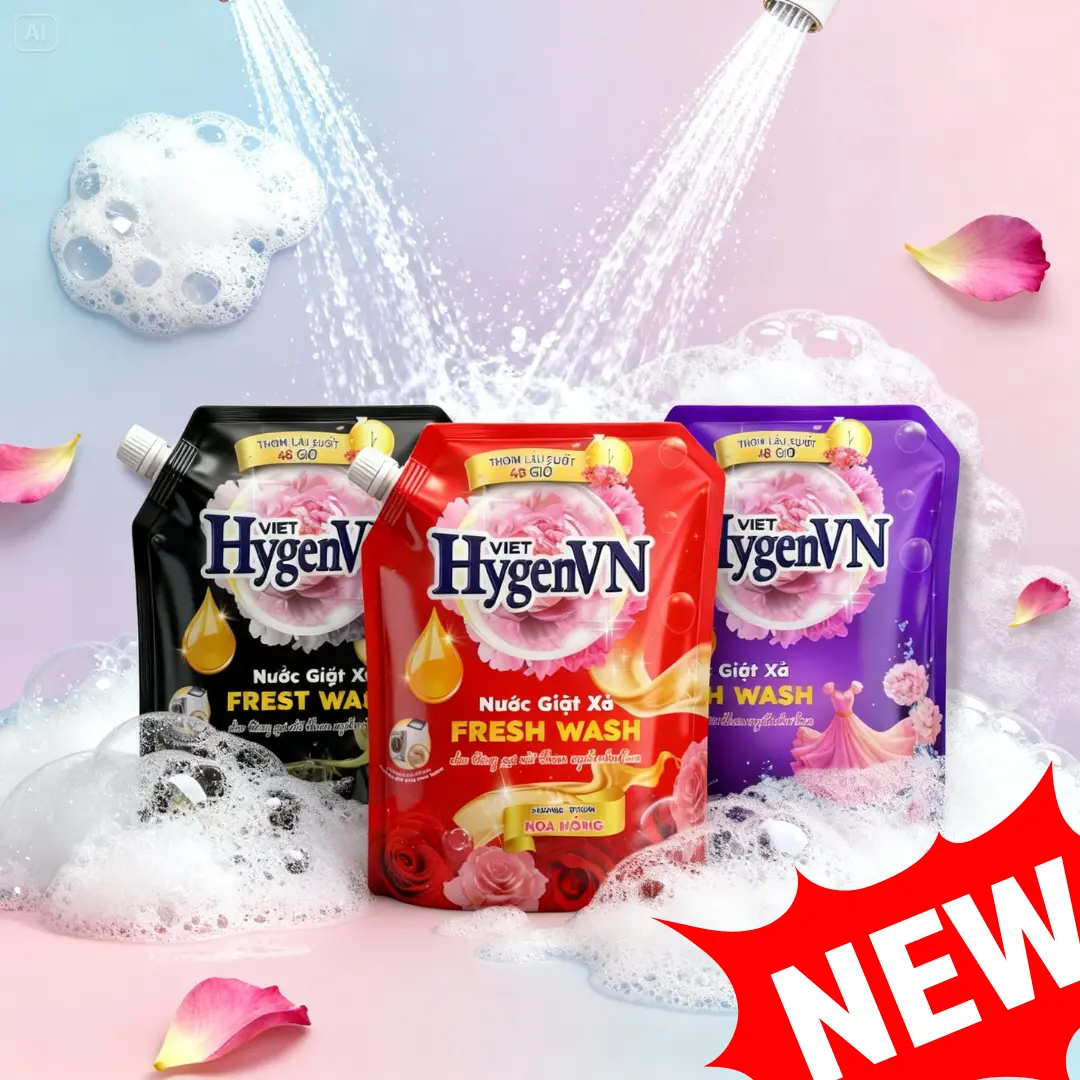 Túi Nước Giặt HygenVN Dung Tích 2,1L Làm Sạch Tốt, Bảo Vệ Quần Áo