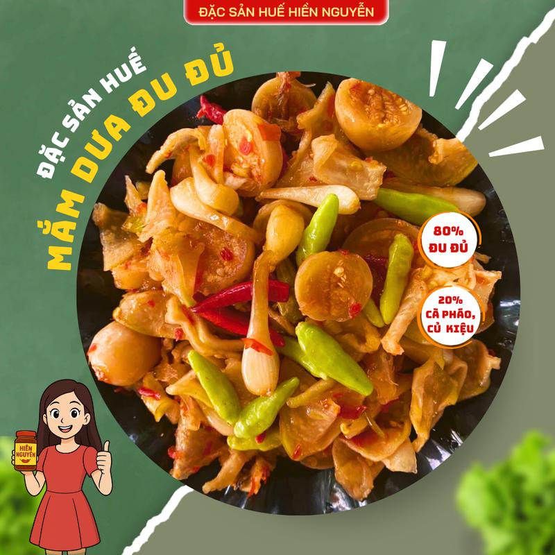 Combo 2kg Mắm Dưa Đu Đủ - Đặc Sản Mắm Huế Hiền Nguyễn