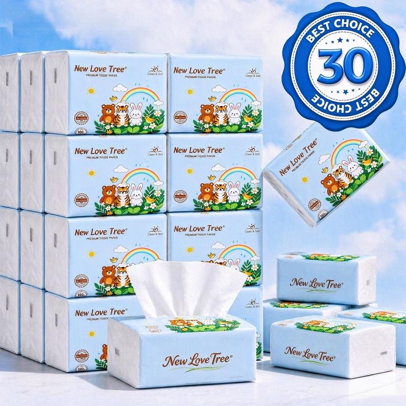Thùng 30 Gói Khăn Giấy Rút Lụa, Dùng Được Cả Khô Và Ướt, An Toàn Cho Mẹ Và Bé, Dai Hơn - Bền Chắc Hơn - Mềm Mịn Hơn, Không Bụi Giấy