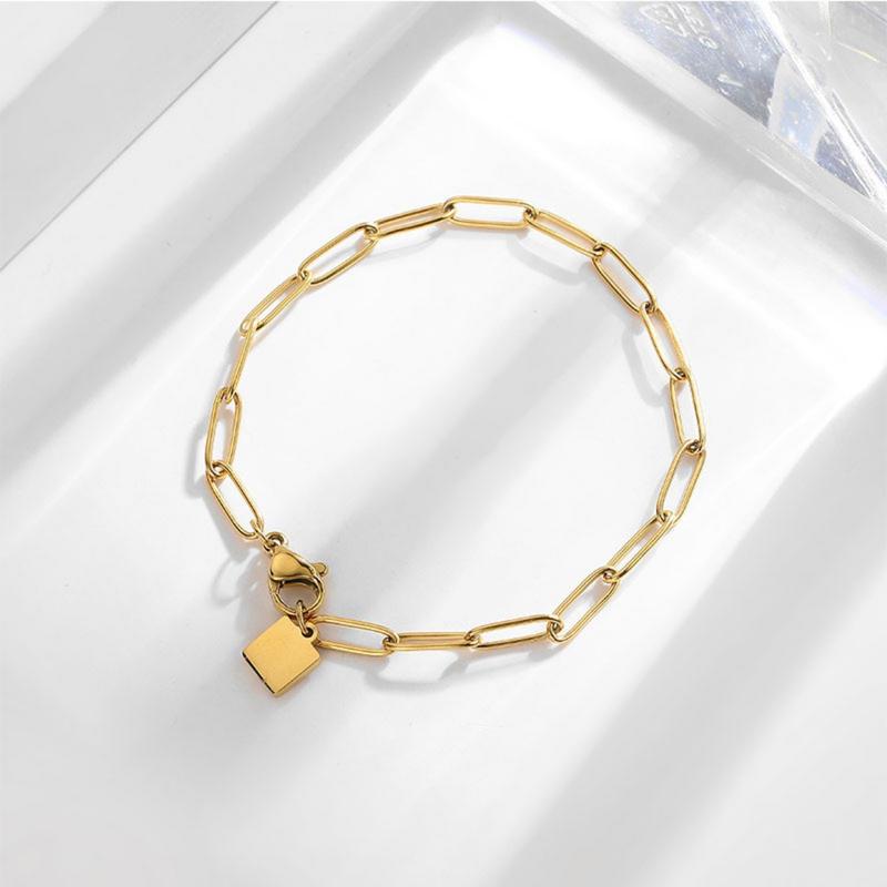 Product Introduction of 【 48 Styles】 Titanium Steel Gold Bracelet ,  Not Fade Bracelet for Women Stainless Bracelet Rose Gold Accessories 35