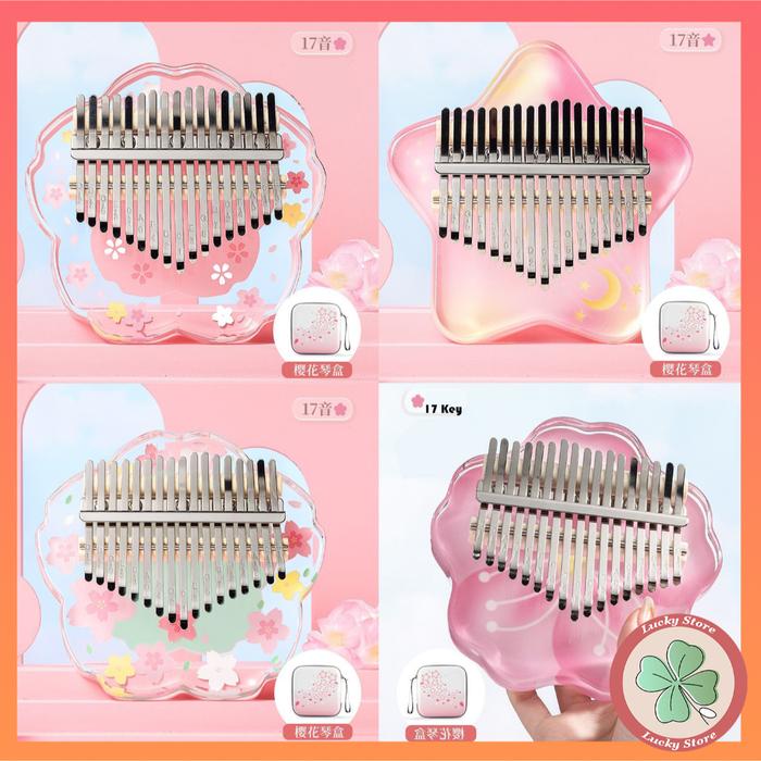 Jual Kalimba Bunga Sakura Romantis 17 Key Kalimba Upgrade Baby Grade ...