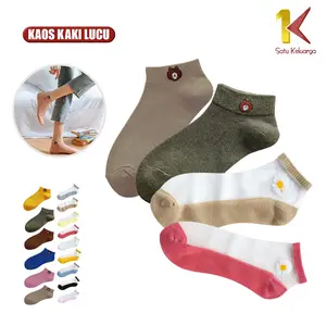 [COD] SK P32 P33 Kaos Kaki Dewasa Pendek untuk Wanita dan Pria Motif Beruang Pergelangan kaki