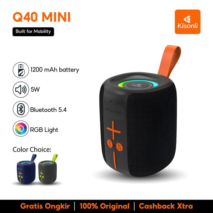 Promo Kisonli Speaker Bluetooth Q40 Mini 5W Portable Bass TWS BT 5.4 ...