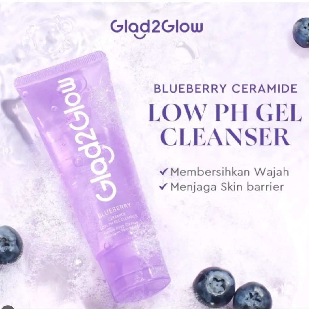 glad2Glow Low PH Gel Cleanser Blueberry 70ML