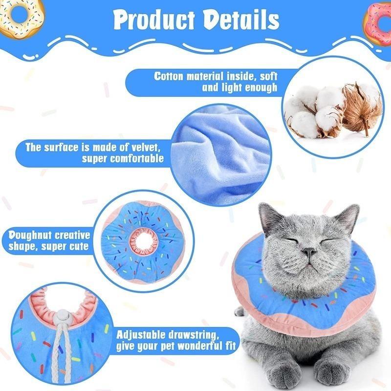 Product Introduction of XS/S/M/L Cat Elizabeth Collar Doughnut Shape Recovery Collar Protective E-Collar Anti Lick Kucing Adjustable Collar Neck Cone Collar 19