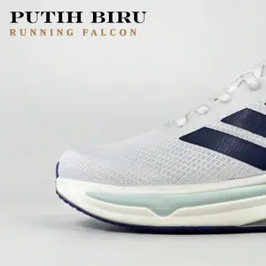 Legia Running Falcon Putih Biru, Sepatu Sneakers Running Sport Cocok Untuk Pria dan Wanita