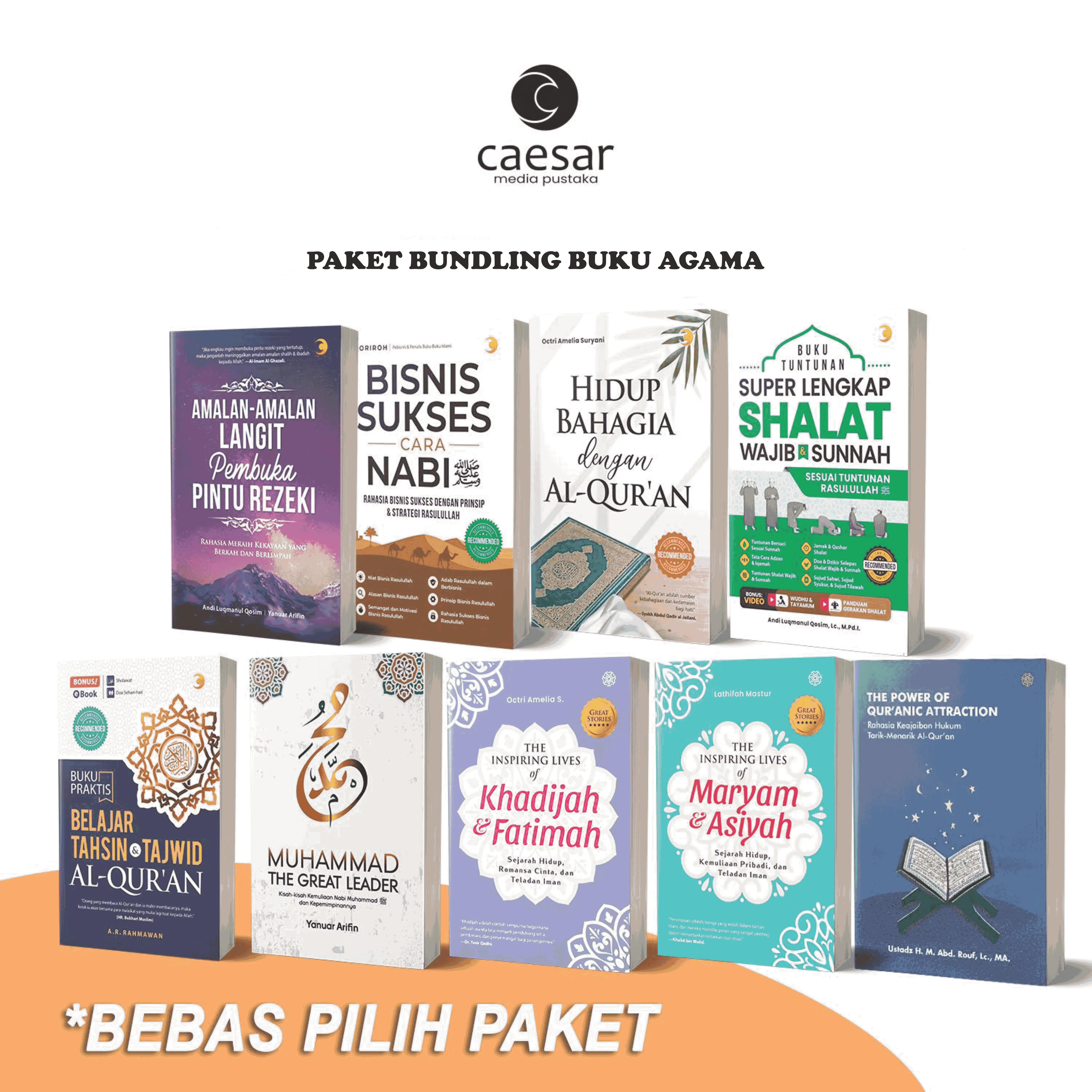 Paket Buku Agama Amalan-amalan Langit - Bisnis Sukses Nabi - dan Hidup Bahagia dengan Al-Quran