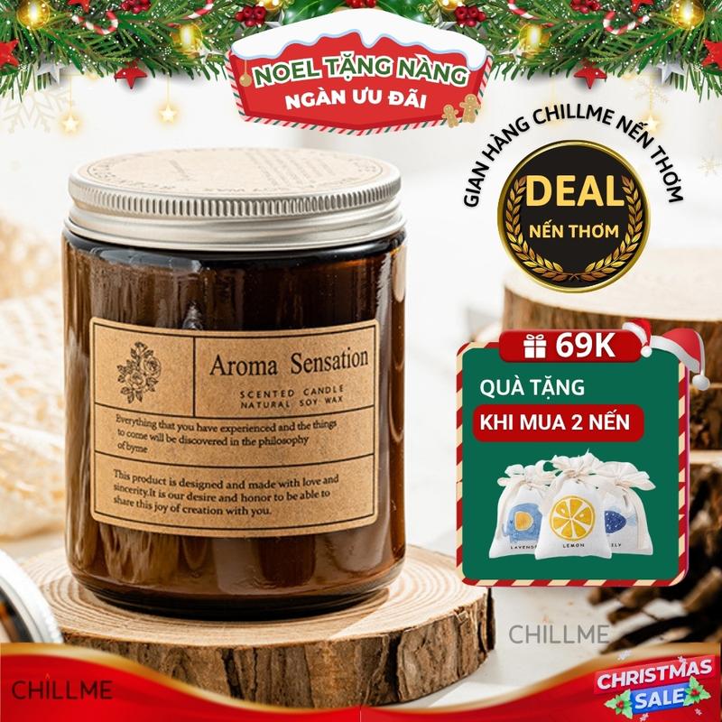  Nến thơm tinh dầu thiên nhiên chillme không khói thơm phòng ngủ an toàn decor đẹp mắt thư giãn Aroma Dầu Thơm Decor Phòng 