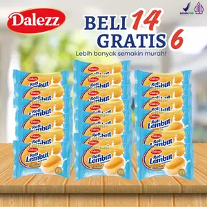 Roti Lembut Manis Creamy Rasa Santan dan Susu - Camilan Praktis & Lezat 20g*20pcs