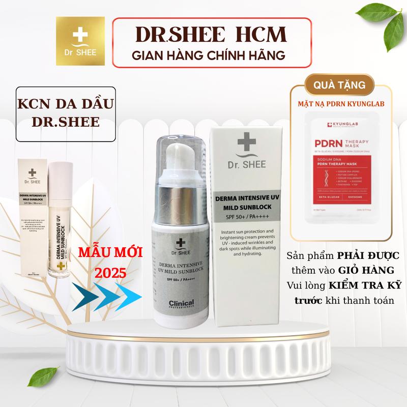 Dr.Shee Kem Chống Nắng Derma Intensive UV Milk SPF50+ PA+++ Dành Cho Da Dầu Mụn Phiên Bản Trắng 40ml Chống Ánh Sáng Xanh An Toàn Hiệu Quả