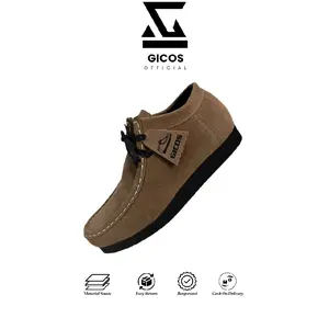 Gicos Original - Sepatu Formal Pria Oxford Warna Cream Kerja Kuliah Kondangan Material Suede Garansi Kualitas antiselip elegant Sneakers kasual Sandal Leadcat Unisex draco slides fleksibel jalan retro white vegetable leather size 40 vintage minimalis