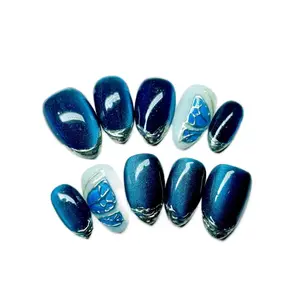 Kuku Palsu Cat Eye Chrome Elegan – Free Lem + Toolkit lengkap