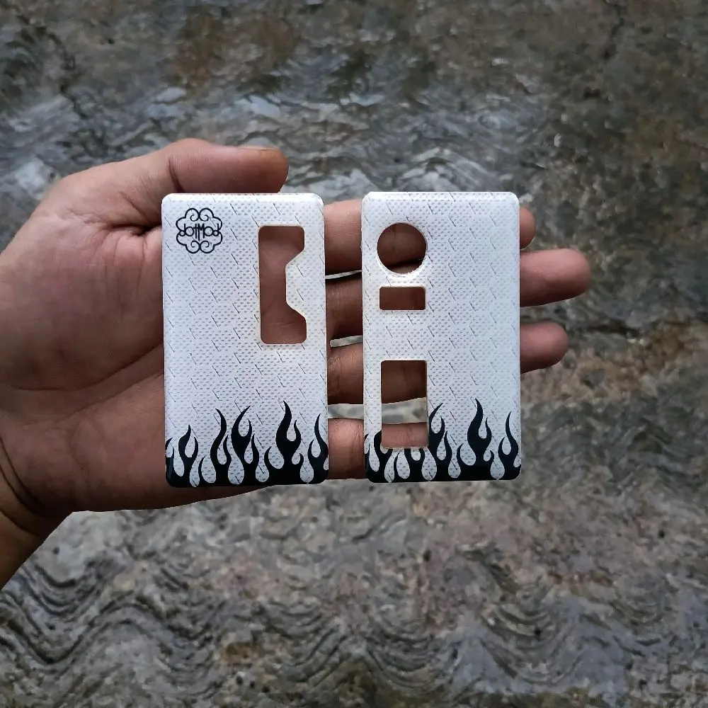 Replacement Panel Dot V3 White Carbon Logo Hitam Glossy