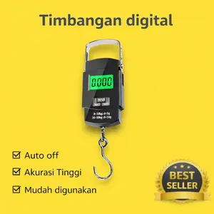 Timbangan Gantung Digital 50kg Presisi Tinggi Auto Off Cocok untuk Pedagang dan Toko