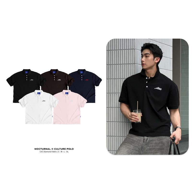 Áo Polo Form Relaxed Fit NOCTURNAL Culture Polo CVC Diamond Fabric Dệt Kim Cao…