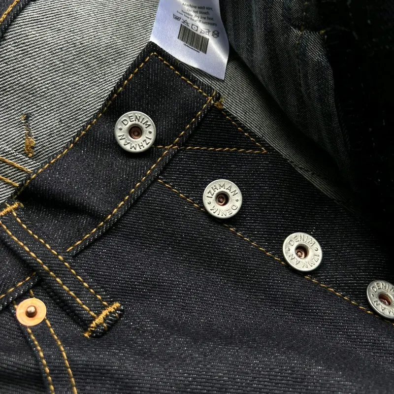 Izhmandenim - Agusta 16oz celana denim selvadge accent - Deep indigo - Free refresher 1