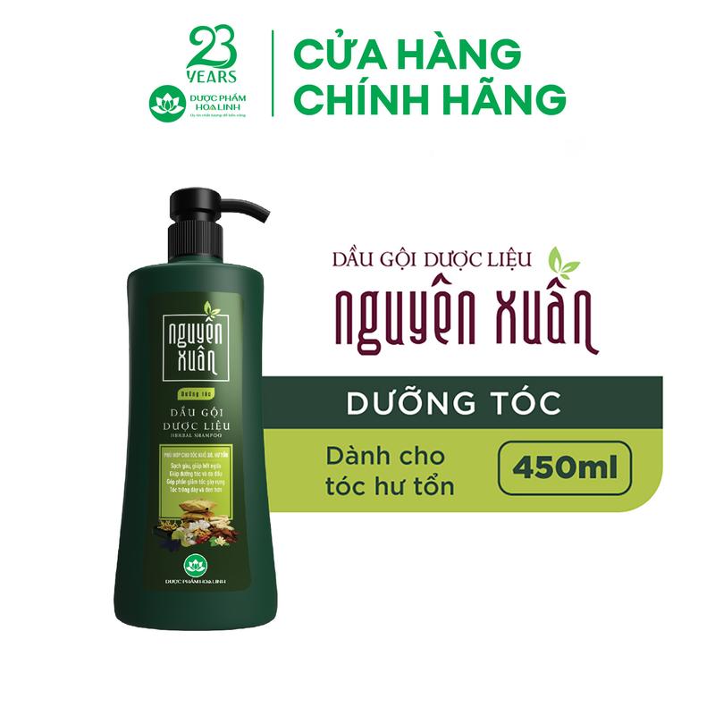 Dầu gội dược liệu Nguyên Xuân Xanh dưỡng tóc 450ml - Tặng thêm 50ml giá không đổi