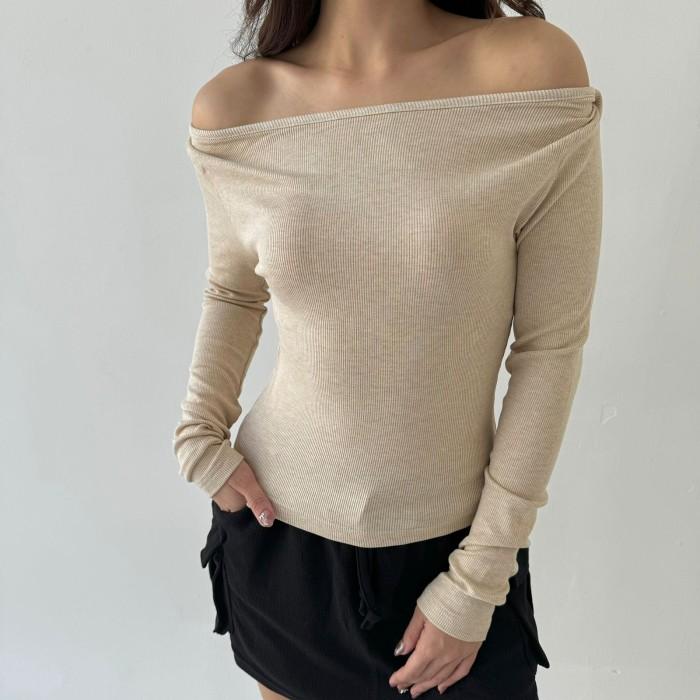 February Top | Atasan Knit Wanita Korean Top Baju Knit Wanita 2