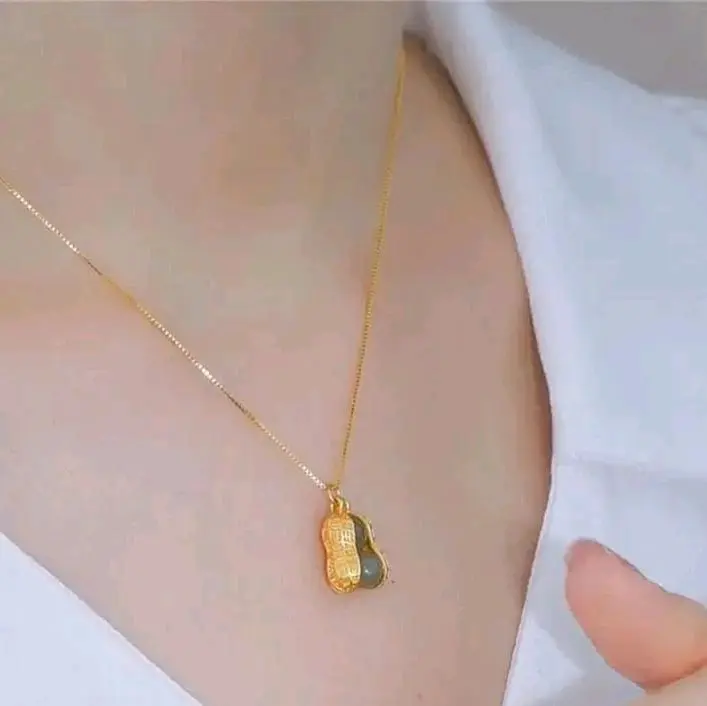kalung kacang wanita terlaris anti karat anti luntur