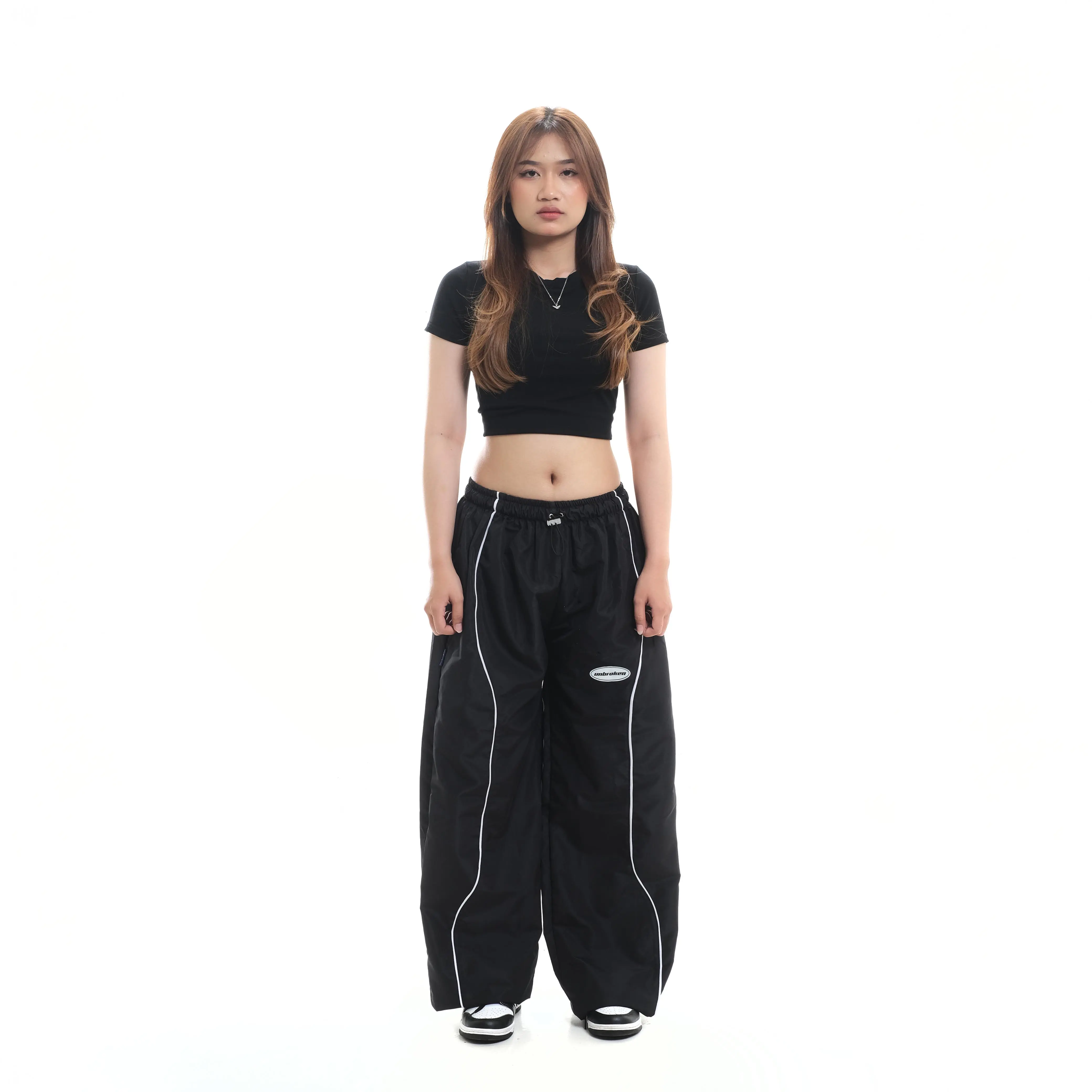 Unbroken Official  Baggy Pants | Trex Black | Loose | New Drop Casual Pria Wanita outfit celana scena y2k lokal legged trousers panjang sweatpants Hitam  High Waist