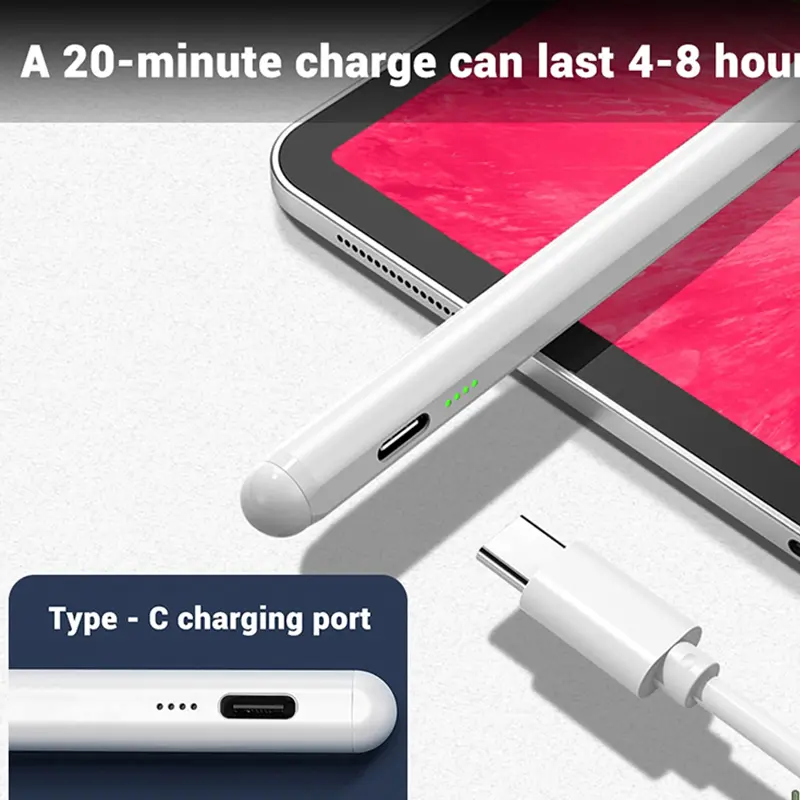 GOOPODOS Stylus Pen Universal Compatible foriPad Samsung Huawei Xiaomi lOS /Android TabletPencil Stilus/Active Stylus Pen /Rechargeable Power SavingFast Charging 5
