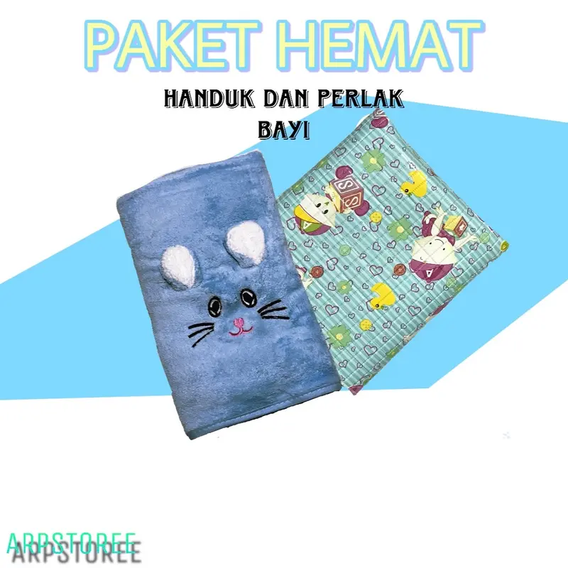 Paket perlengkapan bayi perlak dan handuk bayi 0