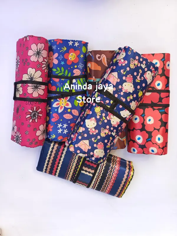 TIKAR PIKNIK 100X150CM MOTIF RANDOM | TIKAR LIPAT MOTIF | TIKAR MICROSATIN WATERPROOF 3