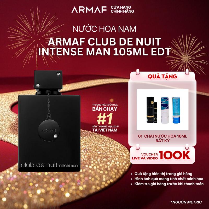 Nước hoa ARMAF Club De Nuit Intense Man EDT 105ML DL - Hương cam chanh dứa khói nam tính