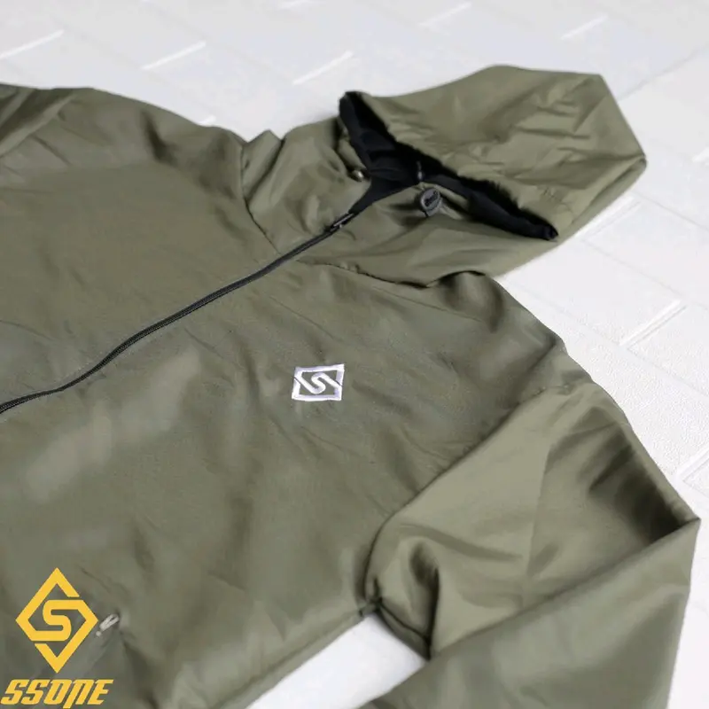 jaket sport pria waterproof/ jaket prasut bahan despo logo bordir komputer sport Futsal 1