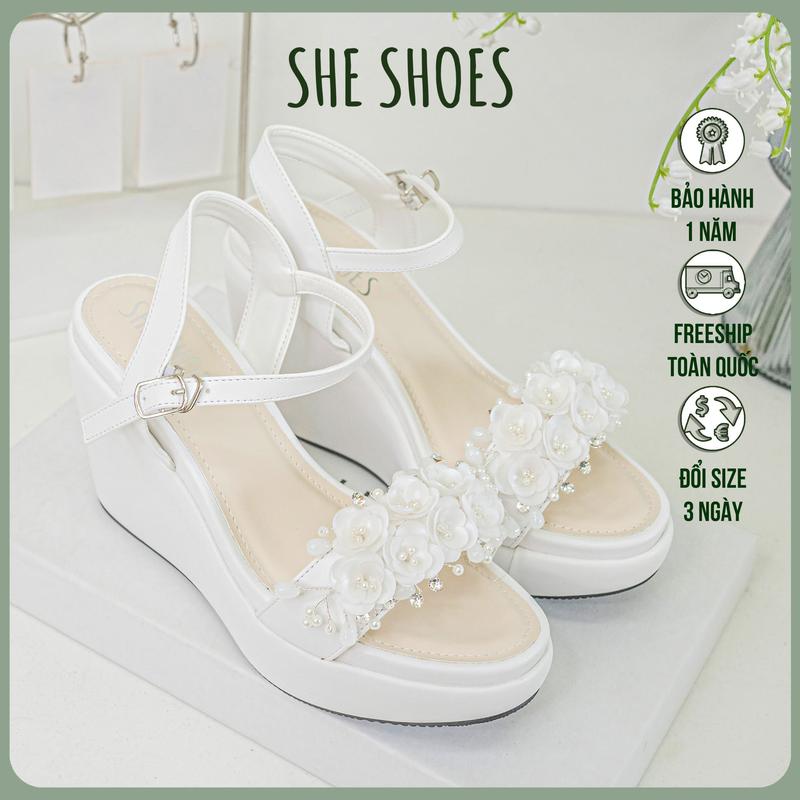  SANDAL XUỒNG ĐẾ ĐÔI FLOWERS 10P CAO CẤP - SDX10001 