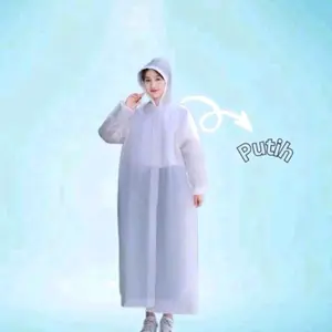 jas hujan Eva Ponco jas hujan hijab hodie terlaris Pria Wanita Dewasa Gamis Tebal