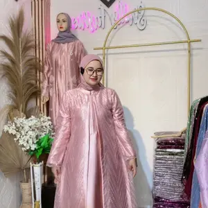 Shelly Dress ,Tille Spingkle kristal Muslim Mewah