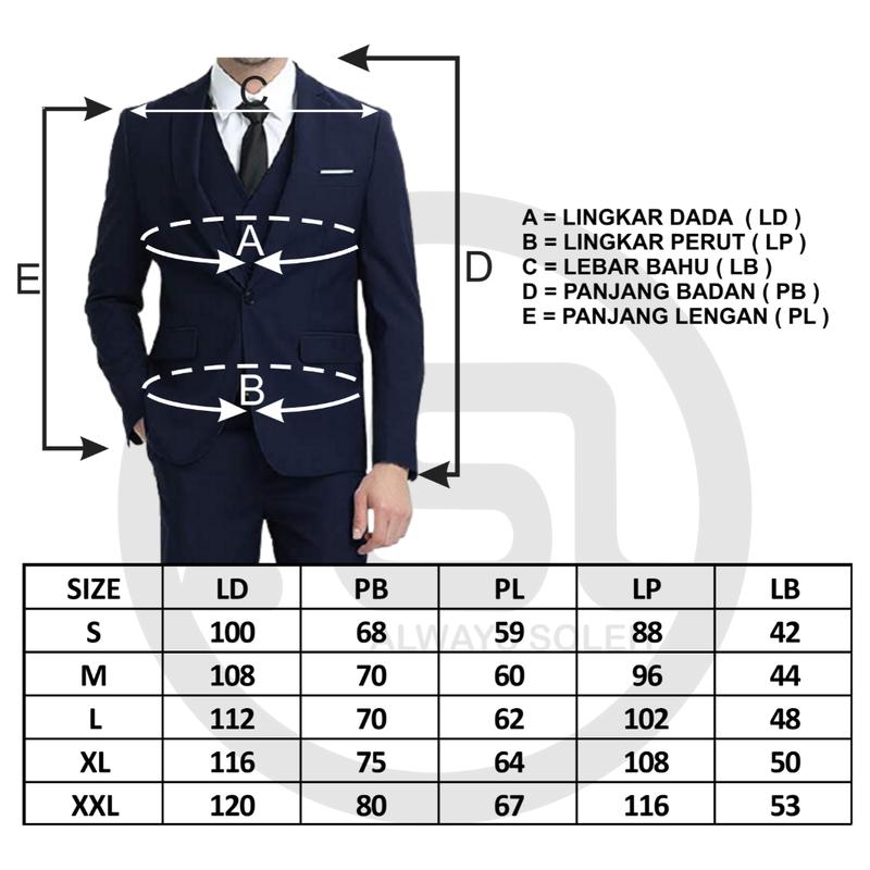 Setelan Jas Pria Formal Slimfit Premium Elegan Stelan Blazer Cowok Hitam Korean Style Casual 8
