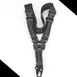 Tali Sandang Tactical Paracod / Tali Sling Paracord / Tali Bahu Selempang Taktis Hitam