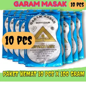 10 PCS GARAM DAPUR BERYODIUM  PAKET 10 PCS CAP MUTIARA LAUT / CAP LIMA LIMA