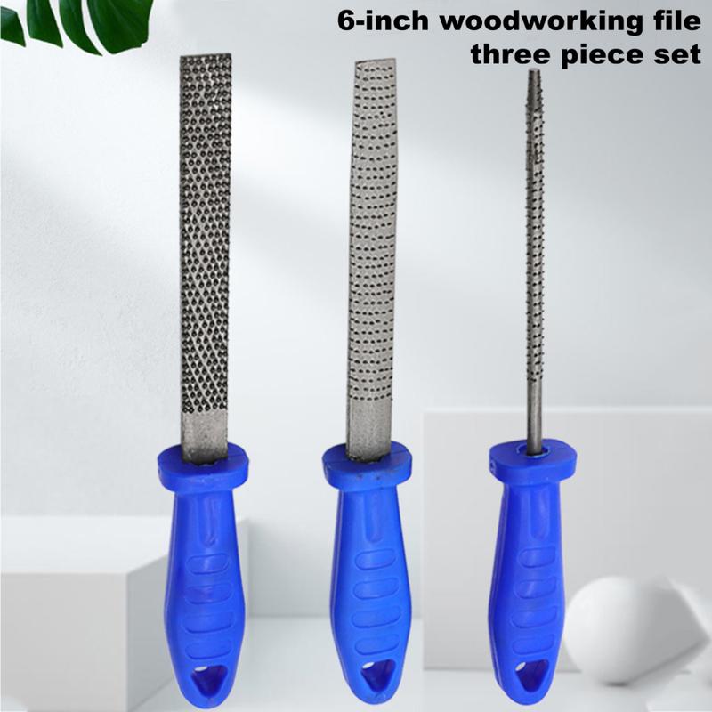 Product Introduction of 3PCs Files for Wooden /Metal Flat, Round, Half-round 6 Inch Wood Rasp File Carpentry Woodworking Sharpening 23