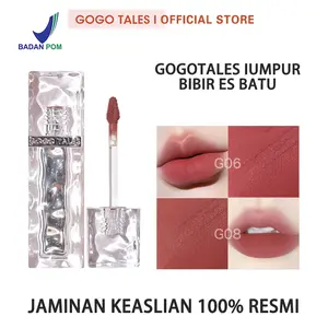「BPOM」COD | gogotales lipmud LIP CREAM MATTE LIPSTICK LIP TINT LONG LASTING LIP & CHEEK MUD g06  ice gogo tales  kemasan Gloss Lipstik Creamy Kosmetik Lipgloss TK620